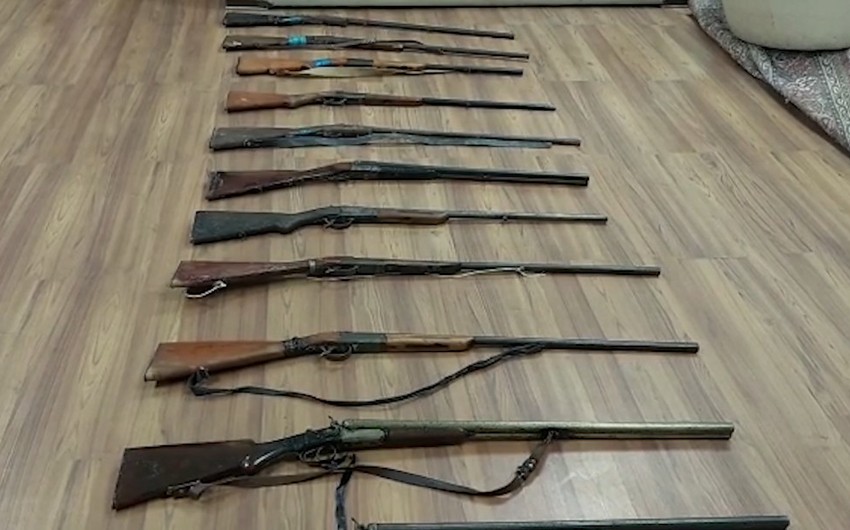 Vətəndaşlardan 25 ədəd sənədsiz tüfəng GÖTÜRÜLÜB