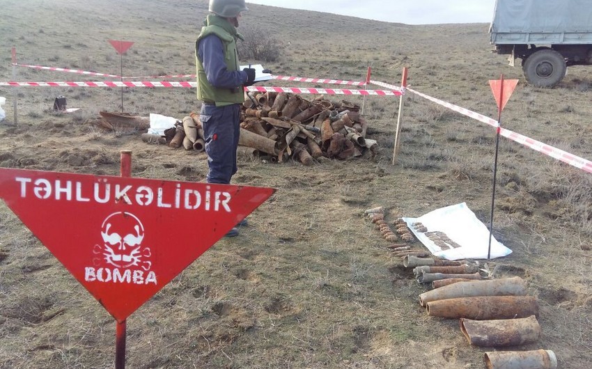 Ötən ay aşkarlanan minaların sayı açıqlandı