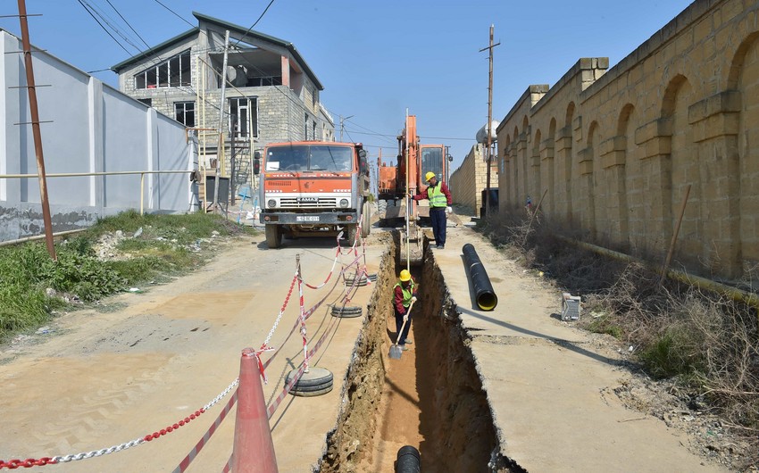 Badamdarda yeni içməli və tullantı su şəbəkələri yaradılır