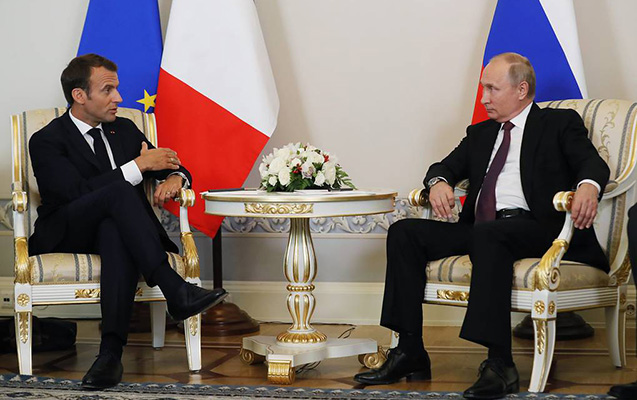 Putin Makronla Qarabağı müzakirə etdi - VİDEO