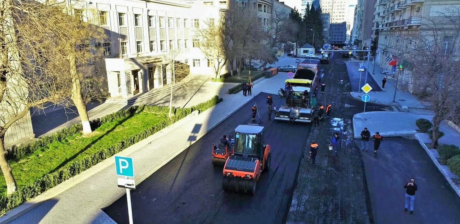 Bəsti Bağırova küçəsi asfaltlanır - FOTO