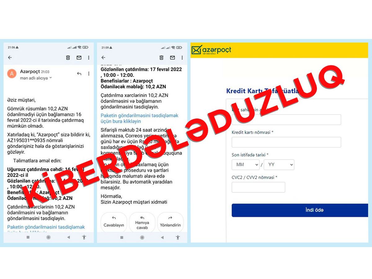 “Azərpoçt” adından saxta məktublar göndərilir