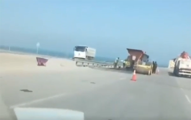 Bir ailənin məhv olduğu yol təmir edilir