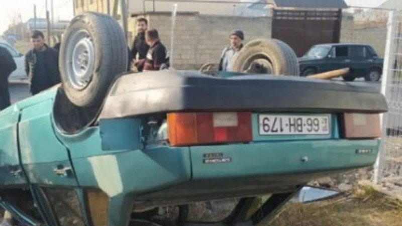 Azərbaycanda polkovnik qəzaya düşdü - FOTO