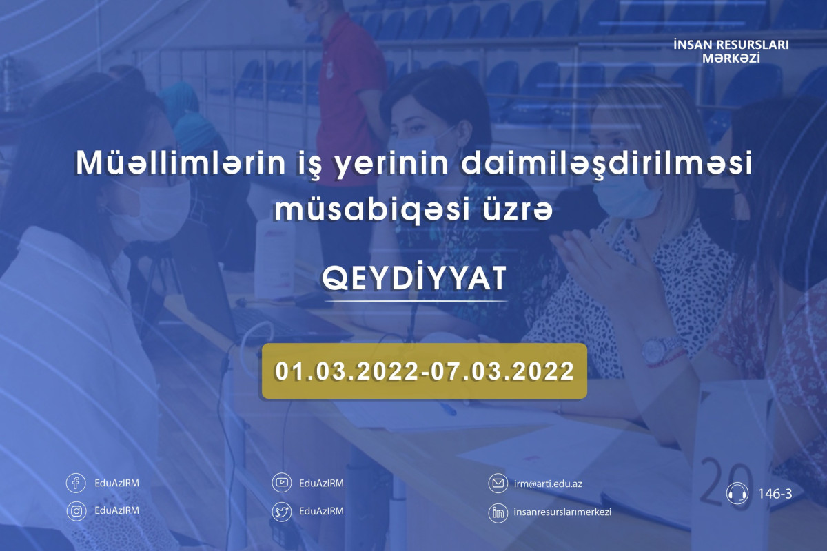 Müəllimlərin nəzərinə: Qeydiyyat vaxtı məlum oldu
