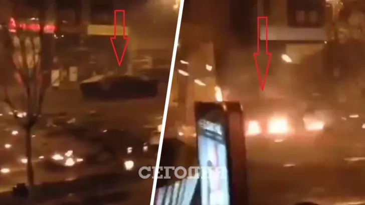 Kiyevlilər rus BTR-lərini “Molotov kokteylləri”lə belə yandırdılar - VİDEO 