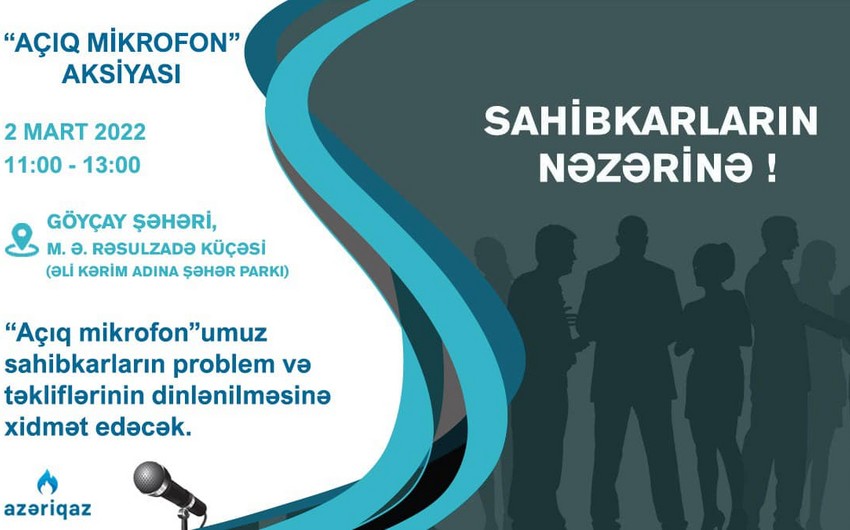 “Azəriqaz”ın rəhbərliyi göyçaylı sahibkarlarla görüşəcək