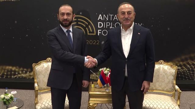 Çavuşoğlu Ararat Mirzoyanla görüşdü - VİDEO