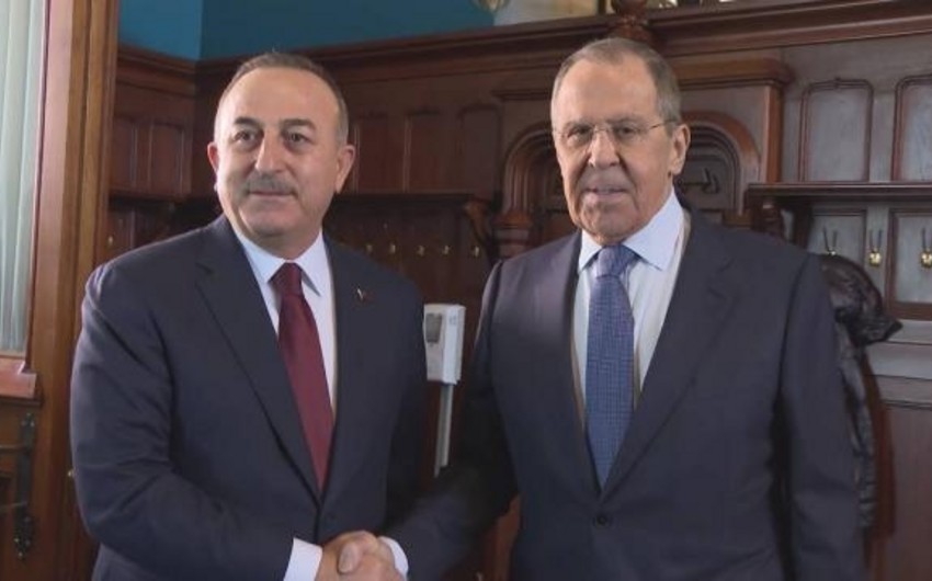 Çavuşoğlu ilə Lavrovun görüşü başlayıb - VİDEO
