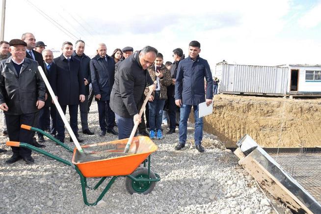 Goranboyda yeni hospitalın təməli qoyuldu - FOTO