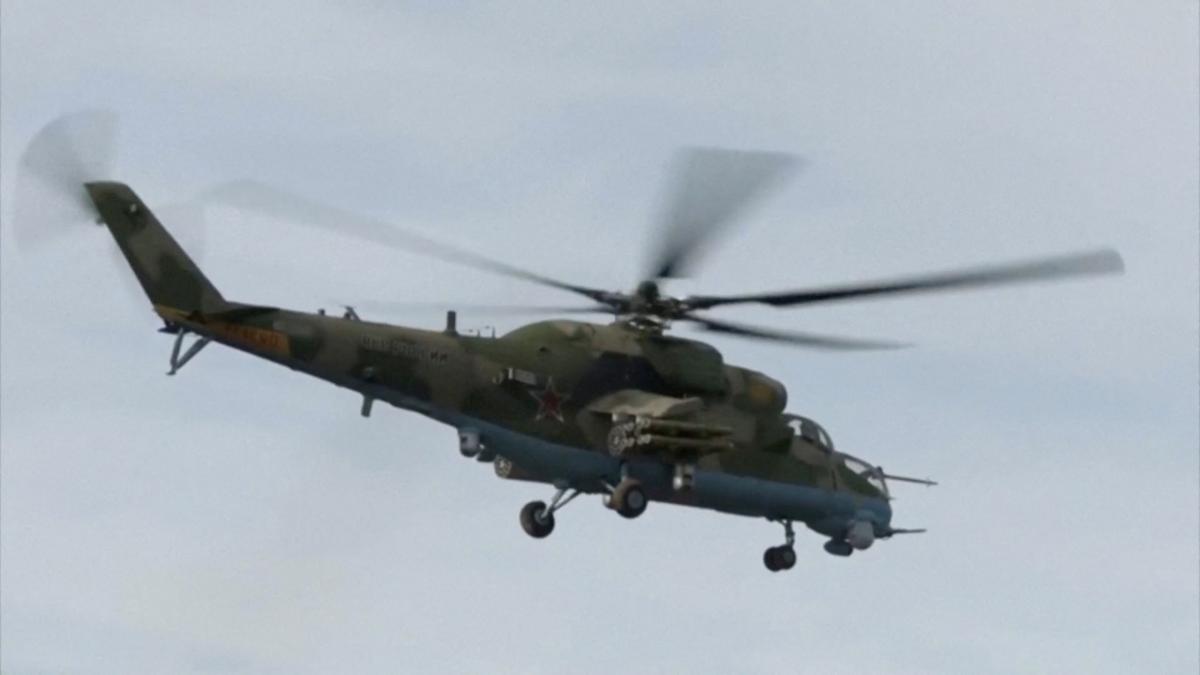 Rusiyaya məxsus daha bir helikopter vuruldu