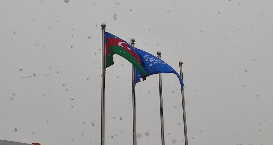BMT bayrağı Şuşada - FOTO
