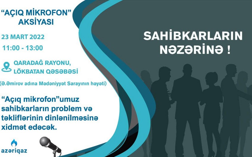 “Azəriqaz” Qaradağda sahibkarlarla görüşəcək