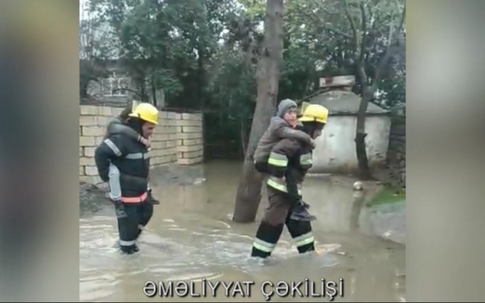 Su basmış ərazilərdən yeni görüntülər - VİDEO