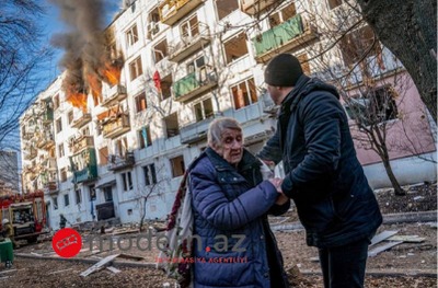 Xarkovdan təxliyə edilən Milli Qəhrəmanın ailəsinin görüntüləri - VİDEO