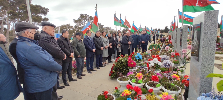 Abşeronda şəhid ailələri Novruz bayramında ziyarət edilib