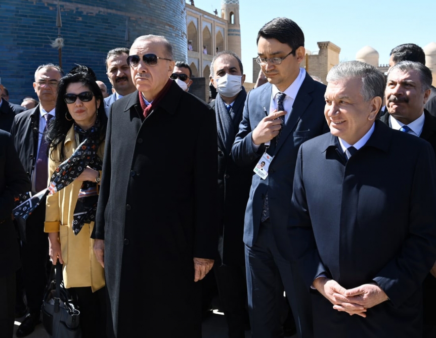Ərdoğan Mirziyoyevlə qədim Xivə şəhərində - FOTOLAR