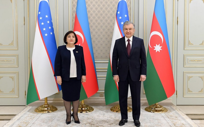 Sahibə Qafarova Özbəkistan prezidentilə GÖRÜŞDÜ