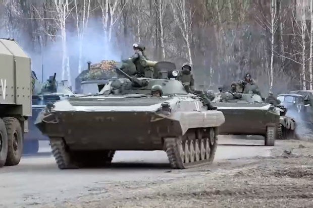 Rus hərbi karvanı Belarus üzərindən Moskvaya qayıdır