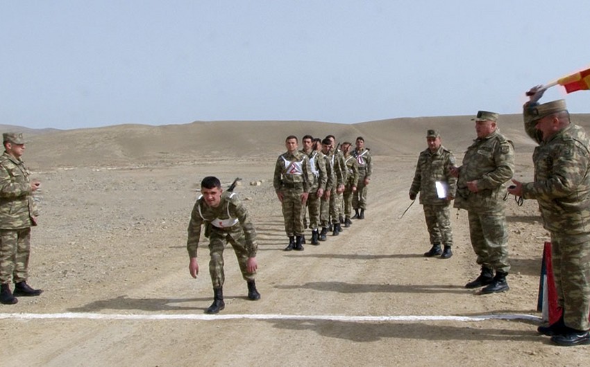 Hərbçilər arasında yarış keçirildi - FOTO