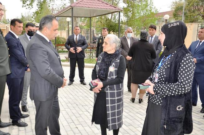 Goranboyda şəhid ailələri ilə görüş olub