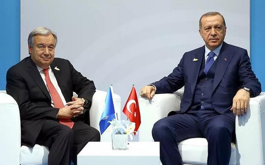 BMT Baş katibi Ərdoğanla görüşüb