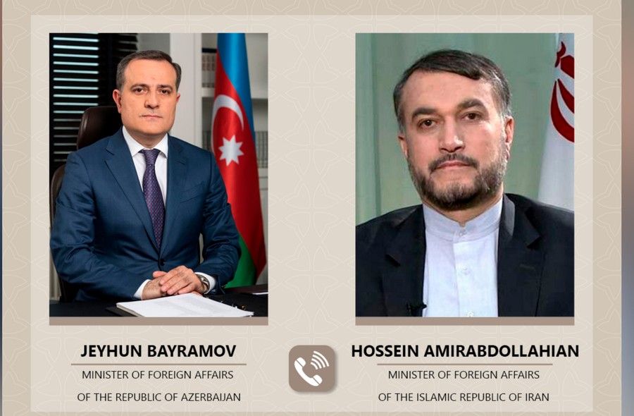 Ceyhun Bayramov iranlı həmkarı ilə DANIŞDI