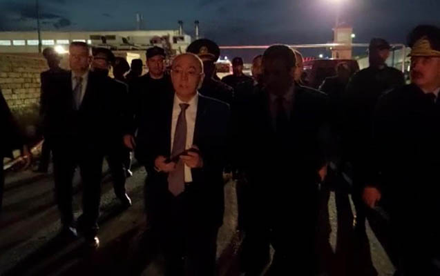 Kəmaləddin Heydərov yanğın yerində - VİDEO+FOTO