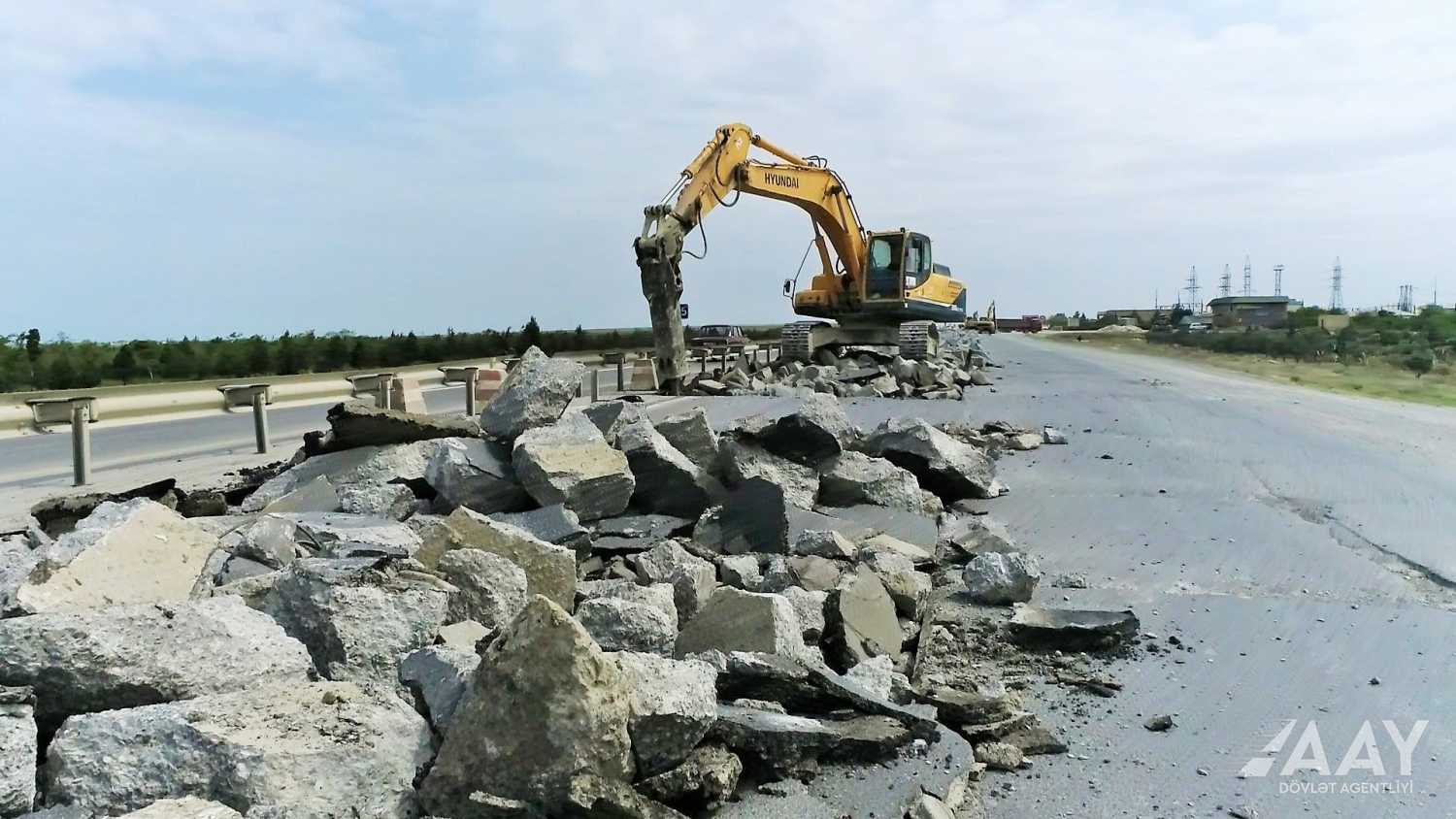 Bakı-Quba yolu yenə təmir olunur - VİDEO