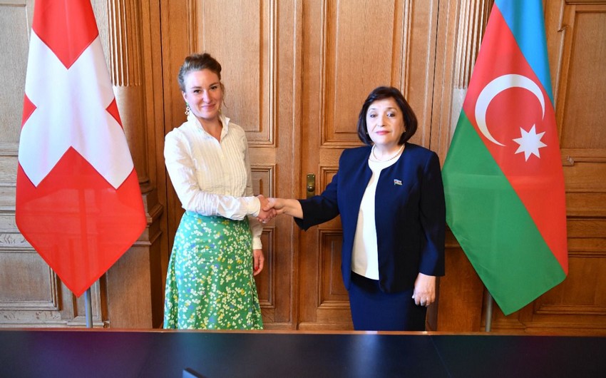 Sahibə Qafarova isveçrəli həmkarı ilə görüşdü