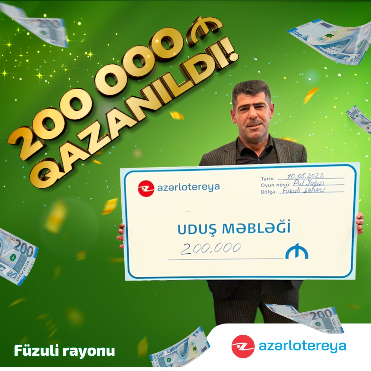 “40.000.000 Pul Yağışı” lotereyasında növbəti böyük uduş