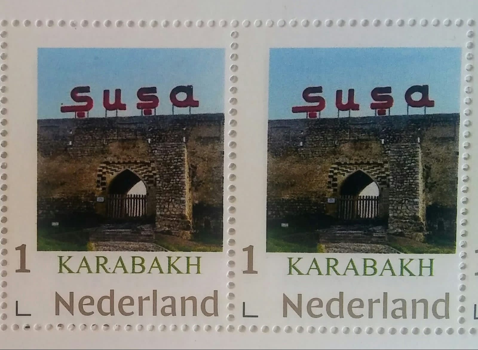 Niderlandda Şuşaya aid poçt markaları buraxılıb