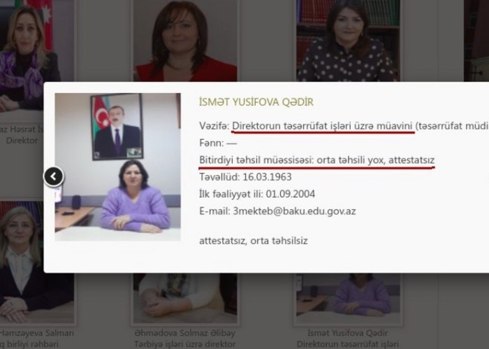 Attestatsız direktor müavini işdən ÇIXARILIR