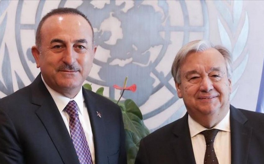Çavuşoğlu Quterreşlə Ukraynanı müzakirə etdi