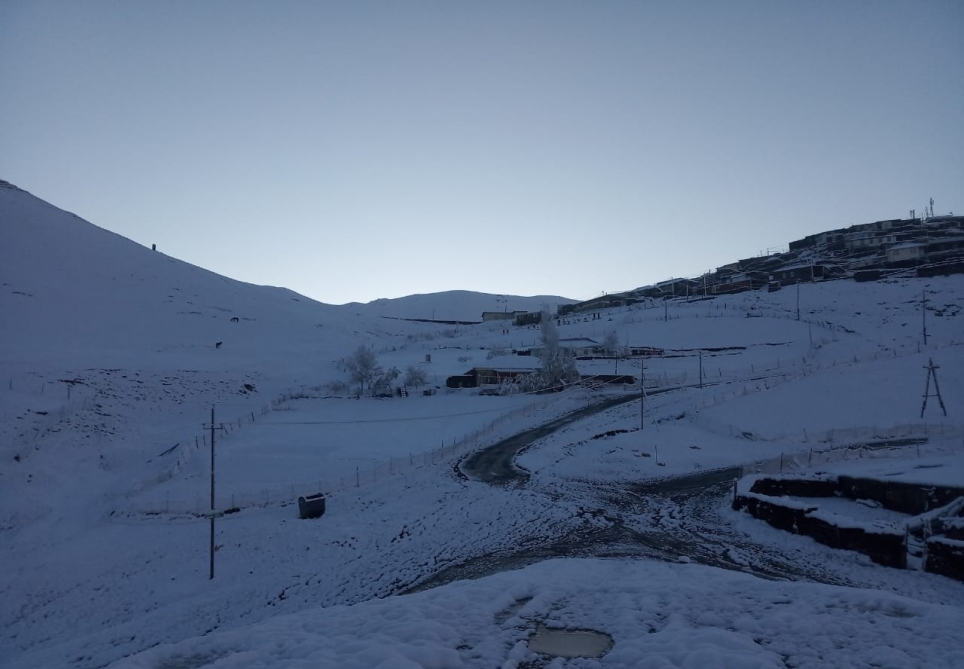 Xınalığa qış qayıdıb - FOTO