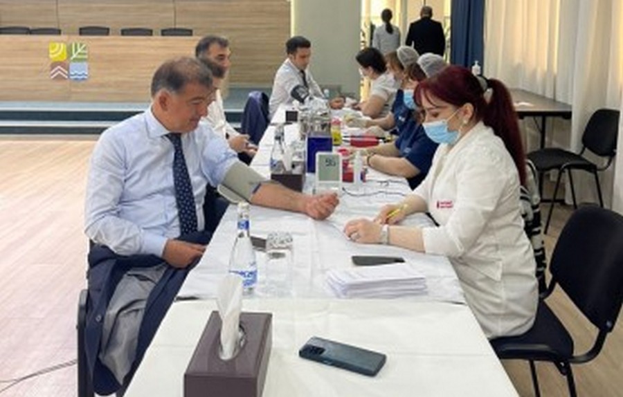 Nazirlikdə könüllü qanvermə aksiyası - FOTOLAR