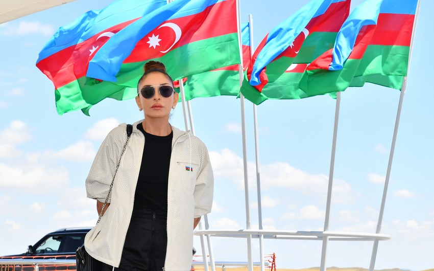 Mehriban Əliyeva Zəfər rəmzinin görüntülərini PAYLAŞDI