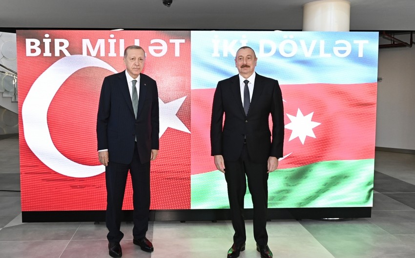 Prezidentlərin iştirak etdiyi açılışdan FOTOLAR 