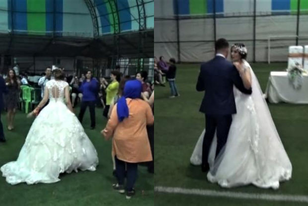 Yağış imkan vermədi: toy stadionda oldu