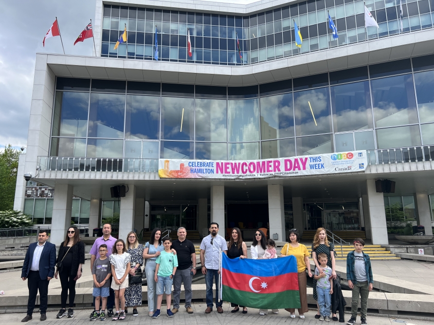 Hamilton şəhərində Azərbaycan bayrağı ucaldıldı