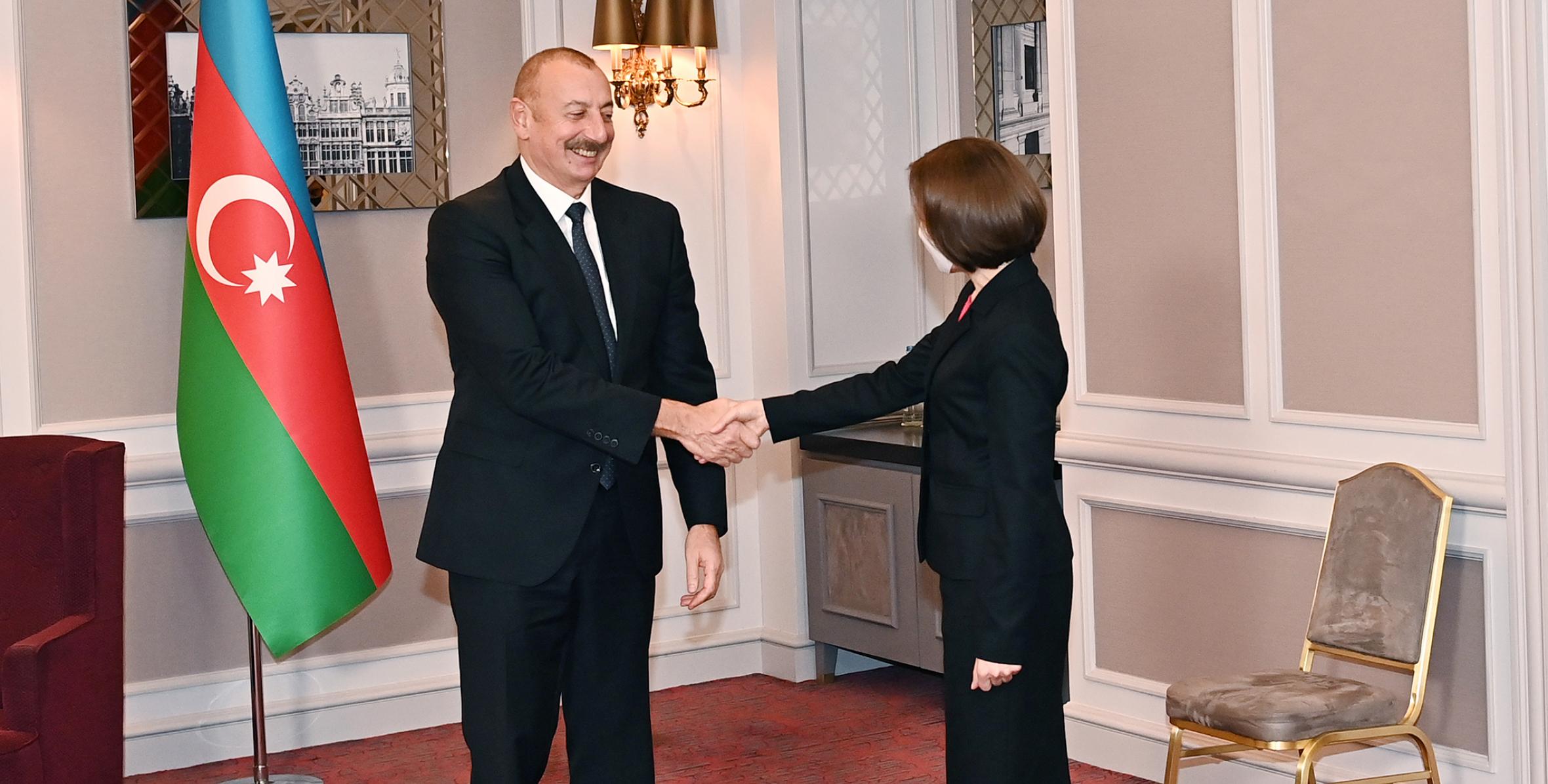 Maya Sandu İlham Əliyevə TƏŞƏKKÜR ETDİ