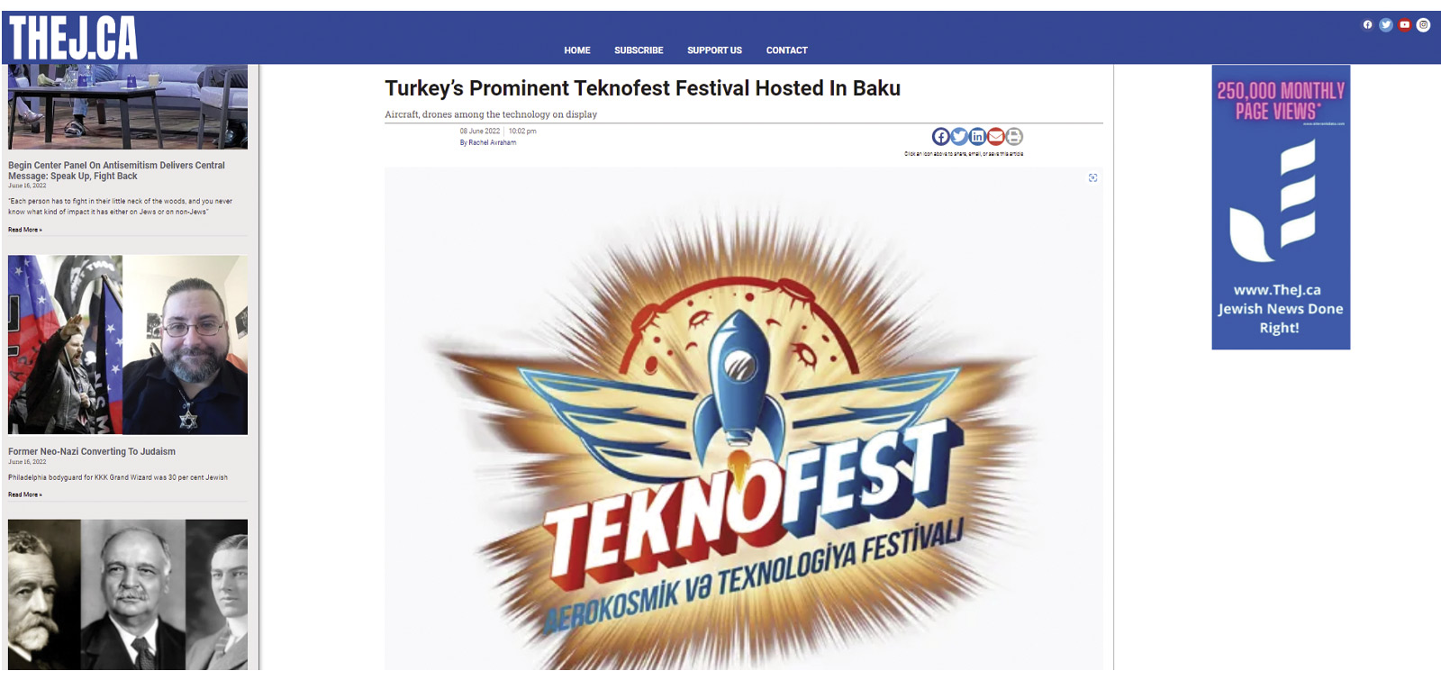 Kanada mətbuatı “TEKNOFEST Azərbaycan” festivalından yazdı