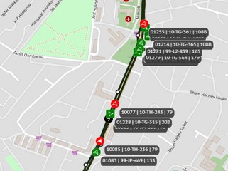 Tıxaca görə bu avtobuslar gecikir - SİYAHI
