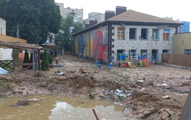 Ruslar uşaq bağçasına raket atdılar