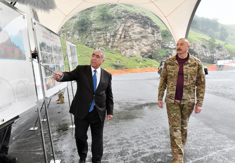 Prezident Göygöldə tunellərin tikintisi ilə tanış oldu - FOTO