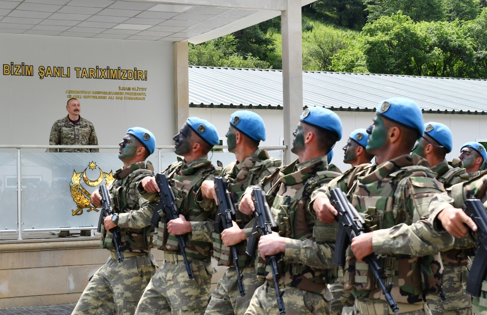 Yeni komando hərbi hissəsinin açılışından FOTOLAR