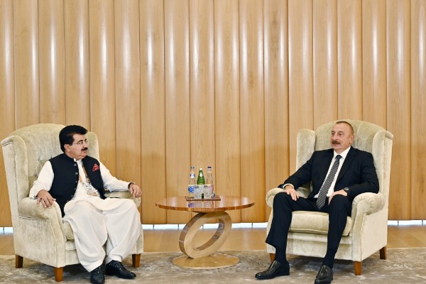Pakistan Senatının sədri Prezidentin qəbulunda - YENİLƏNİB