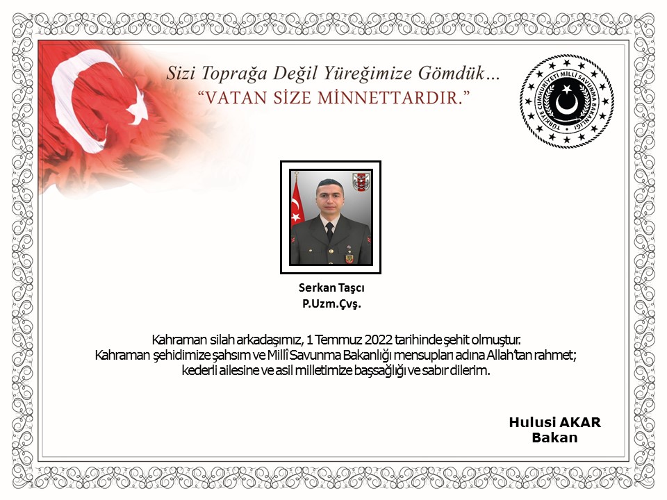 Türkiyə ordusu şəhid verdi