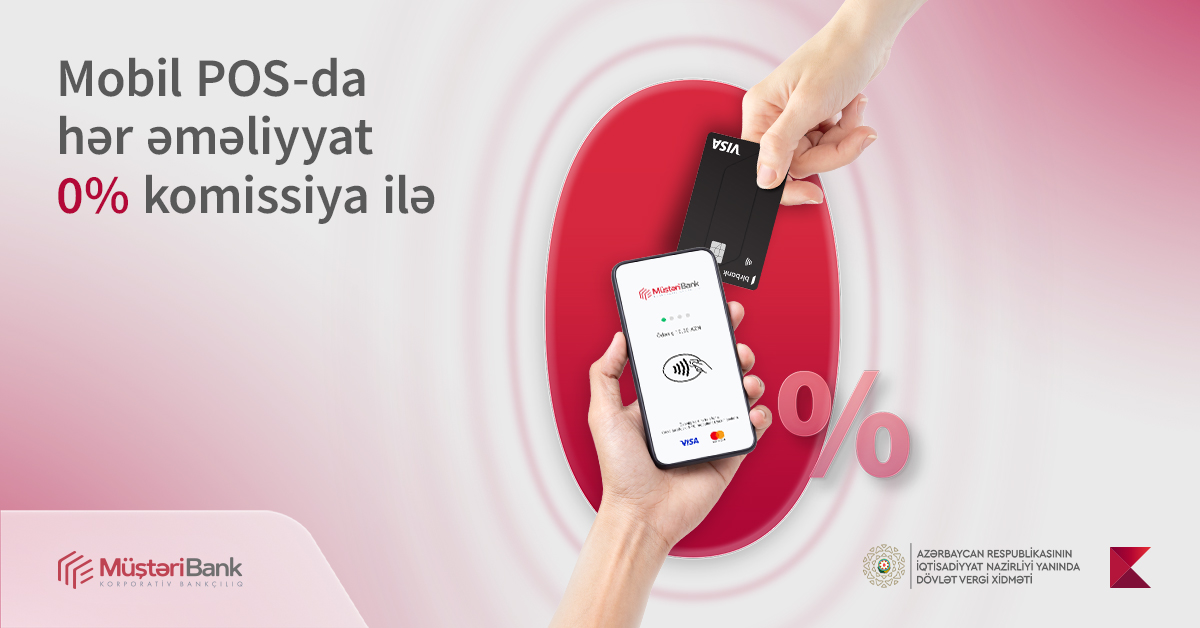 Sahibkarlar üçün Mobil POS-da əməliyyatlar komissiyasızdır