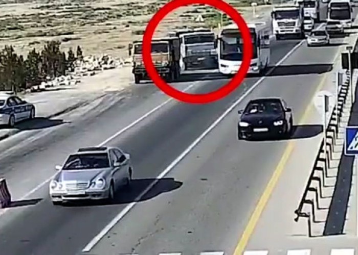 Polisə tabe olmayan “KamAZ” sürücüsü həbs edildi - VİDEO